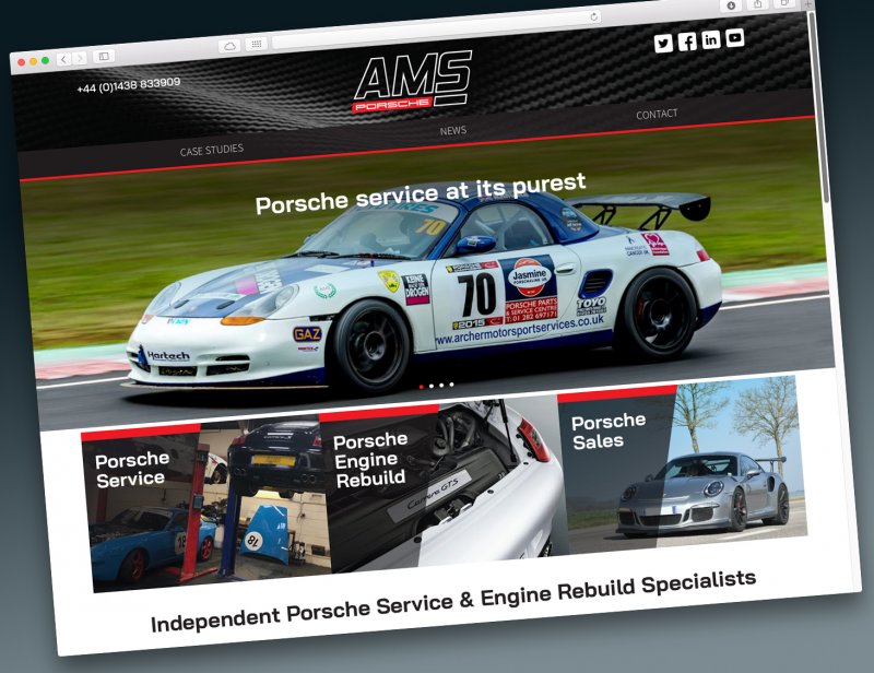 AMS Porsche New Website