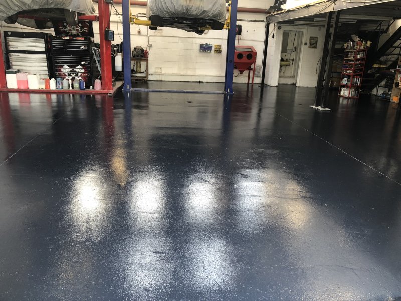 Porsche Servicing Garage Floor Refurbishment